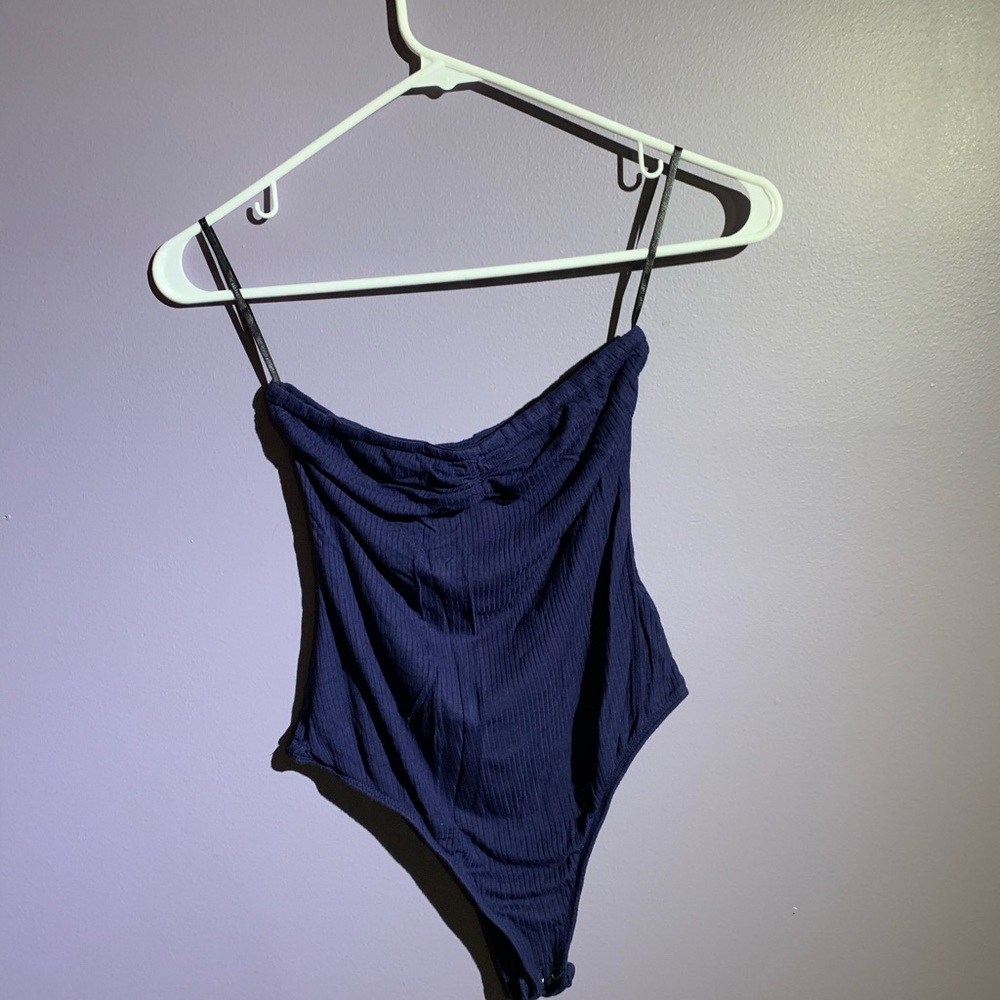 FOREVER 21 navy blue strapless body suit
